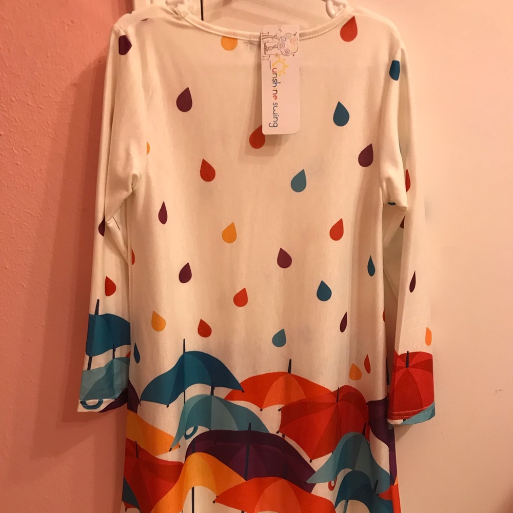 Girls Sunshine Swing Raindrop Dress Size: 7